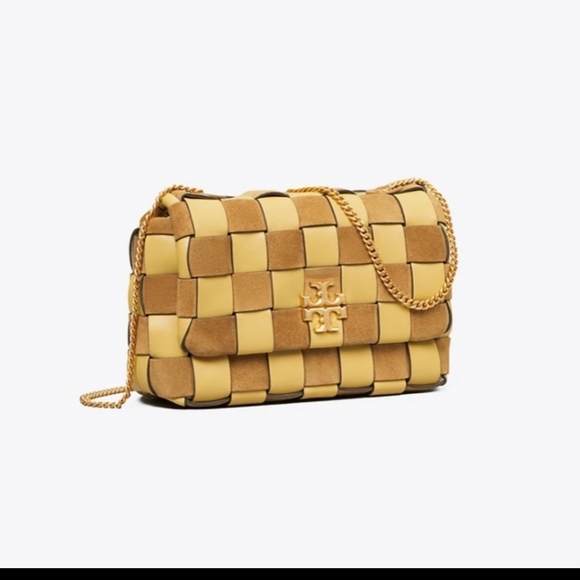 TORY BURCH KIRA WOVEN SUEDE CROSSBODY -SMALL - Picture 2 of 5